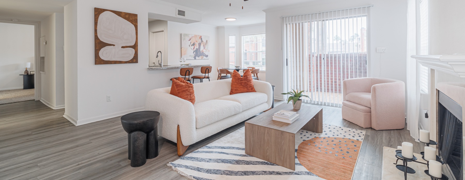 large furnished living room