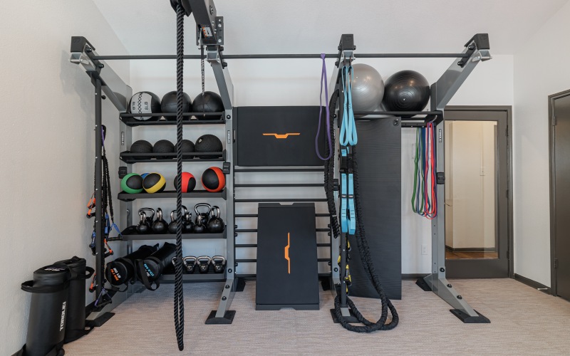 fitness center with workout equipment