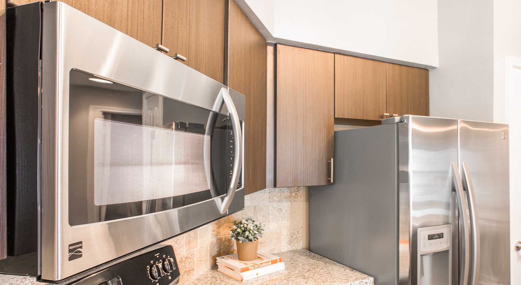 kitchen with wood cabinets and stainless steel appliances