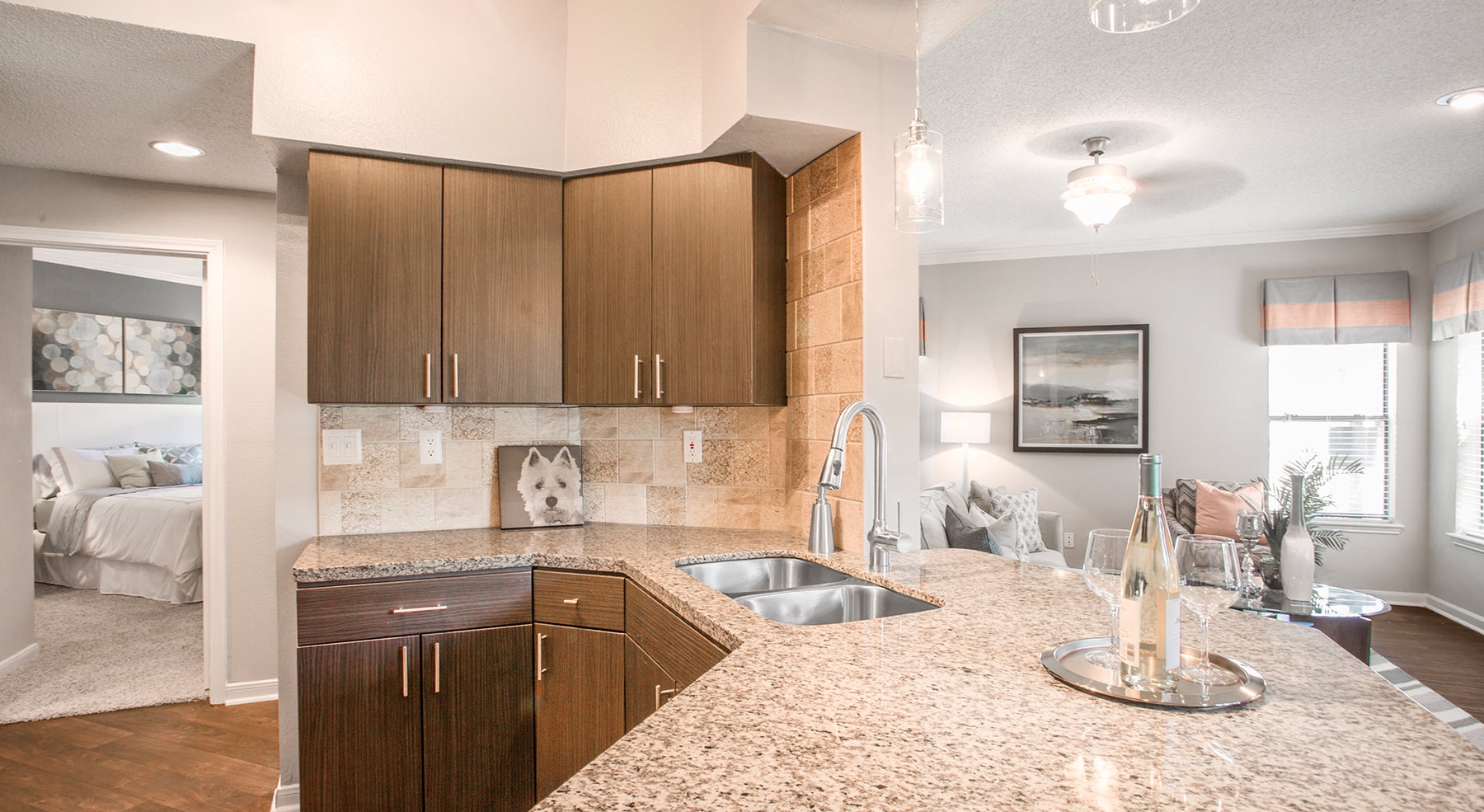 kitchen with wood cabinets and sink